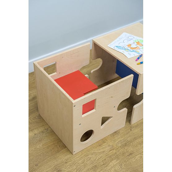 Bazar - Dětský stůl s židličkou Cube - přírodní