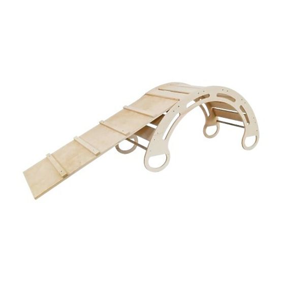 Bazar - Dřevěná Montessori skluzavka Lila - přírodní 