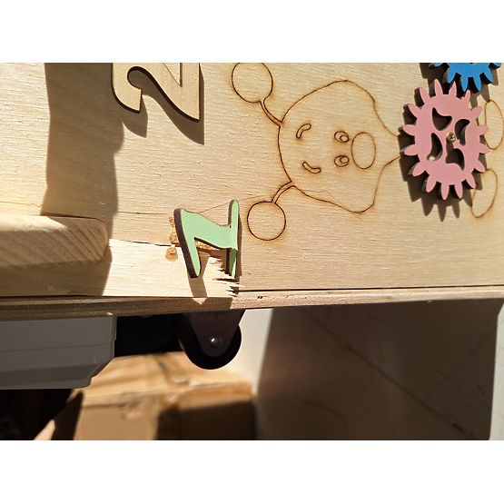 Bazar - Dřevěný Montessori Activity taburet - přírodní / šedý