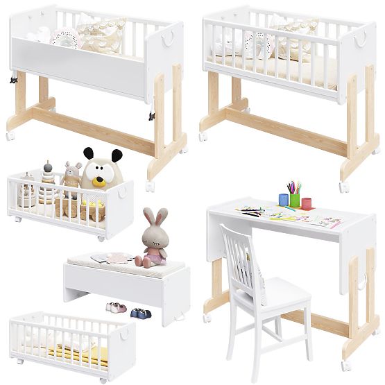 Bazar - Multifunkční postýlka LETO 90x40 cm 6v1- SCANDI