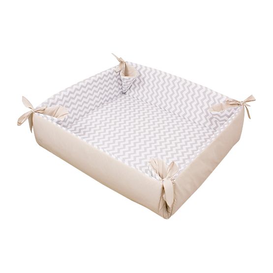 BAZAR Ohrádka/hrací deka Cik-Cak krémová
