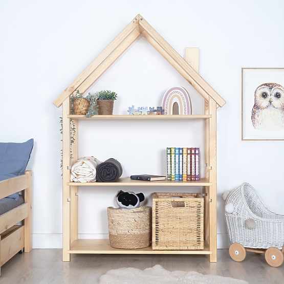Bazar - Policový regál Domeček FRANK - přírodní