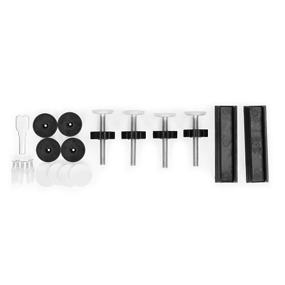 Bezpečnostní zábrana 74-105 cm na schody a dveře, ocel, přídavné panely, černá ECOTOYS