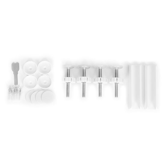 Bezpečnostní zábrana 74-105 cm na schody a dveře ocelové přídavné panely bílá ECOTOYS