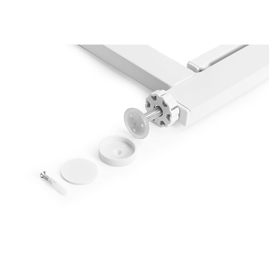 Bezpečnostní zábrana 74-105 cm na schody a dveře ocelové přídavné panely bílá ECOTOYS