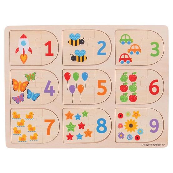 Bigjigs puzzle - počítání a tvary