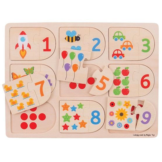 Bigjigs puzzle - počítání a tvary
