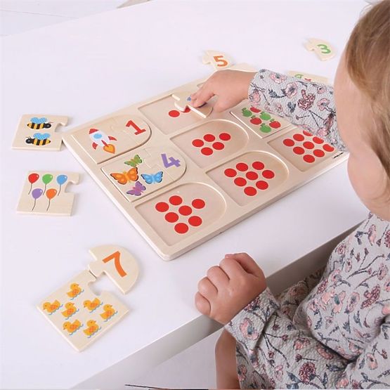 Bigjigs puzzle - počítání a tvary