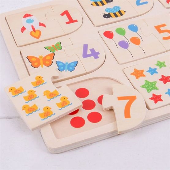 Bigjigs puzzle - počítání a tvary