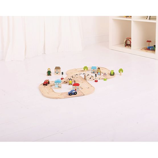 Bigjigs Rail Dřevěná autodráha osmička