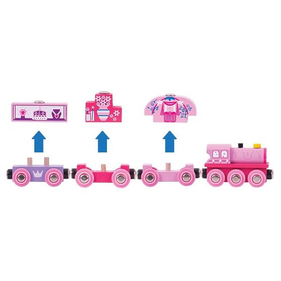 Bigjigs Rail Vlak pro princezny + 3 koleje