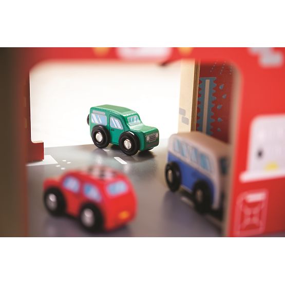 Bigjigs Toys Garáž s parkovištěm