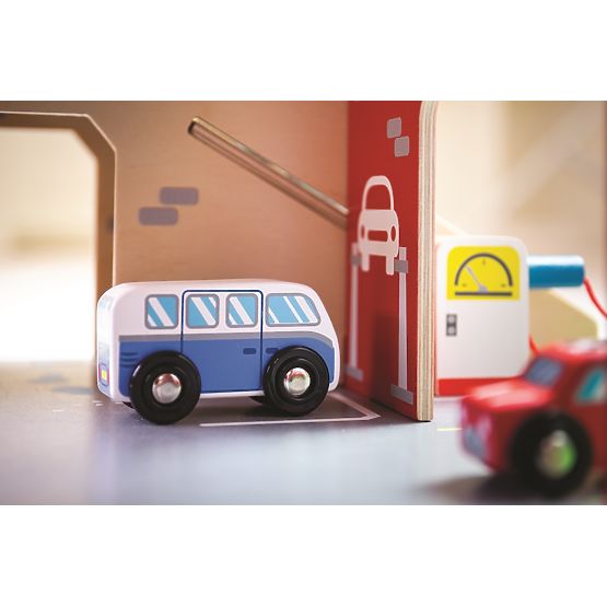 Bigjigs Toys Garáž s parkovištěm