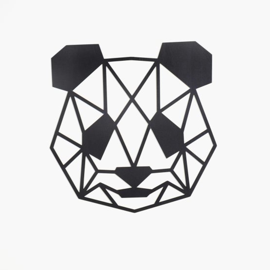 Dřevěný geometrický obraz - Panda - různé barvy