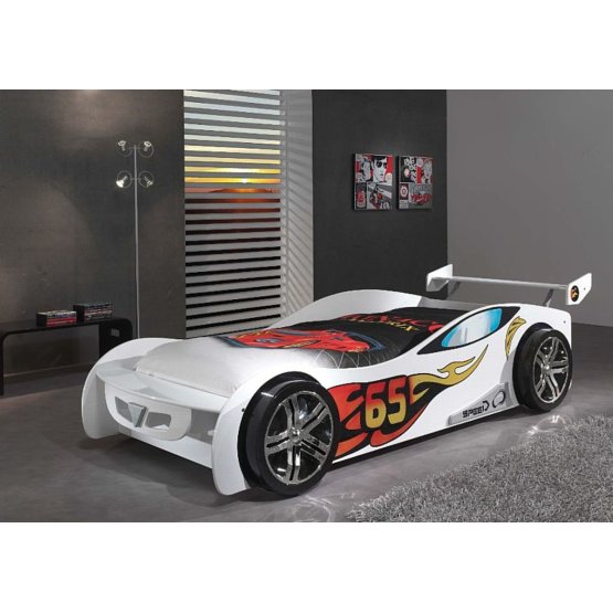 Dětská postel auto Le Mans - bílá