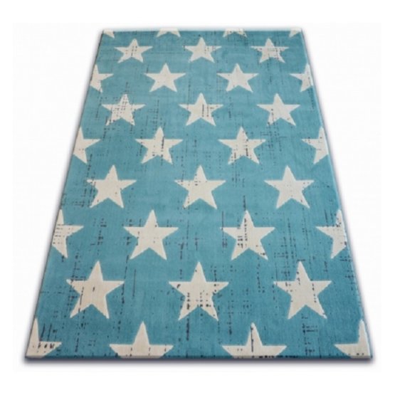 Dětský koberec Hvězdy - sv. modrý
