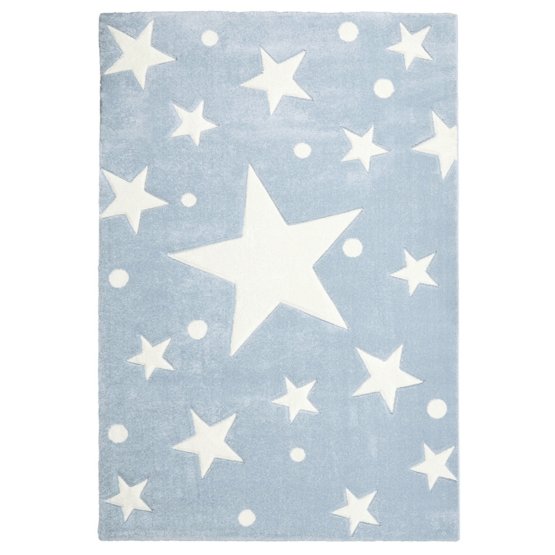 Dětský koberec STARS modrá/bílá