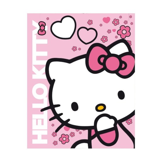 Dětská oboustranná auto deka Hello Kitty 120x150 cm Růžová