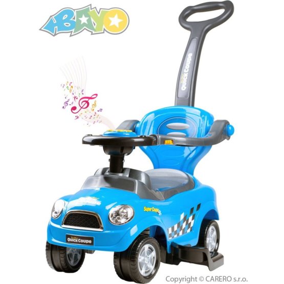 Dětské hrající jezdítko 3v1 Bayo Super Coupe blue Modrá