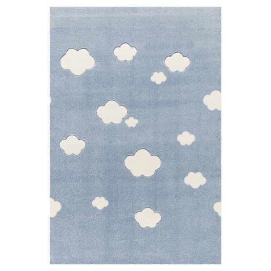 Dětský koberec mráčky  modro-bílý