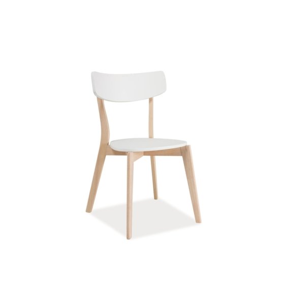 Jídelní židle TIBI dub bělený/bílá