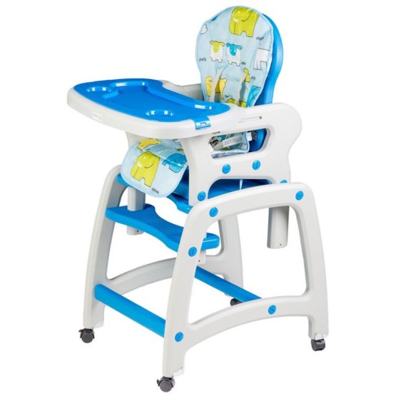 Dětská jídelní židlička 3v1 - modrá