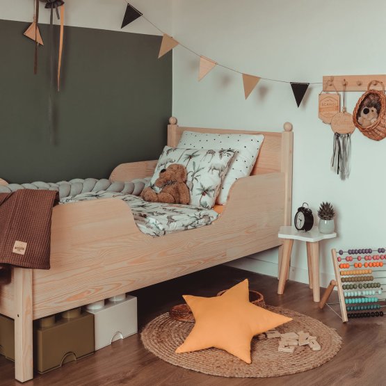 Dětská dřevěná postel VINTAGE - přírodní