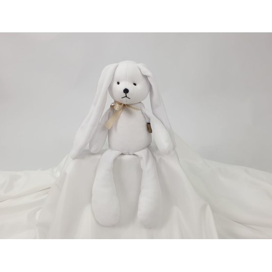 Velurová hračka Králiček 35 cm - bílý