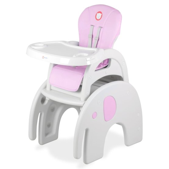Dětská jídelní židlička LIONELO Eli růžová