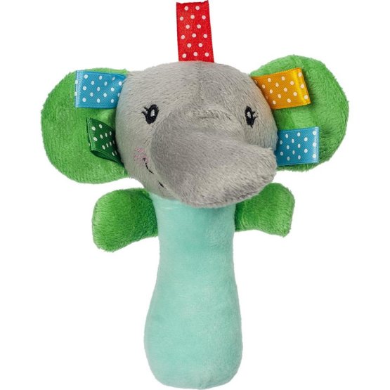 Plyšová hračka s pískátkem Akuku slon Zelená