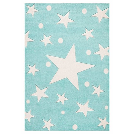 BAZAR Dětský koberec STARS mátový 160x230 cm