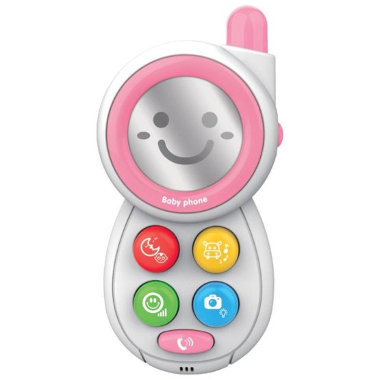Dětská hračka se zvukem Baby Mix Telefónek pink Růžová