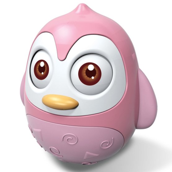 Kývací hračka Baby Mix tučnák pink Růžová