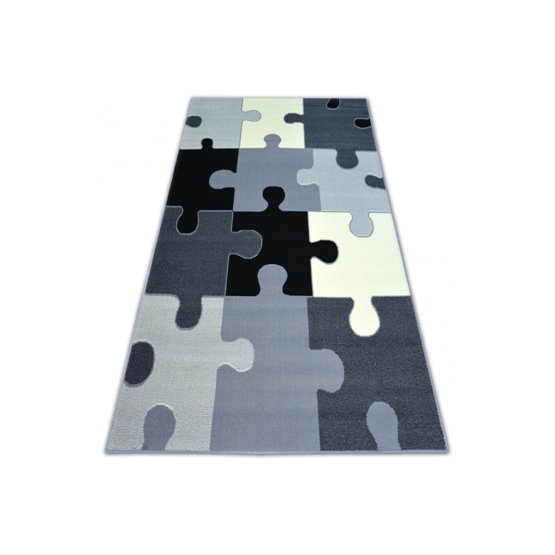 Dětský koberec Puzzle šedý