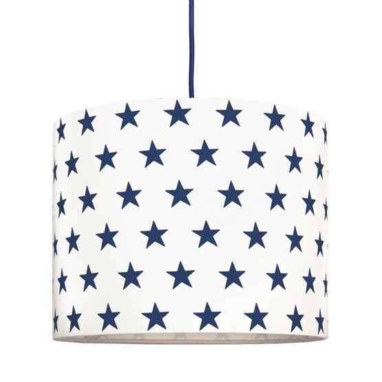 Textilní závěsná lampa Hvězdy Mini - tmavě modrá