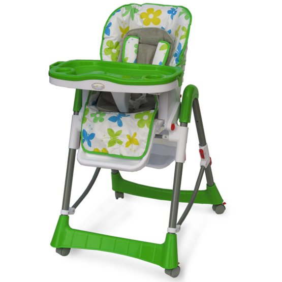 Jídelní židlička Standard - zelené květy