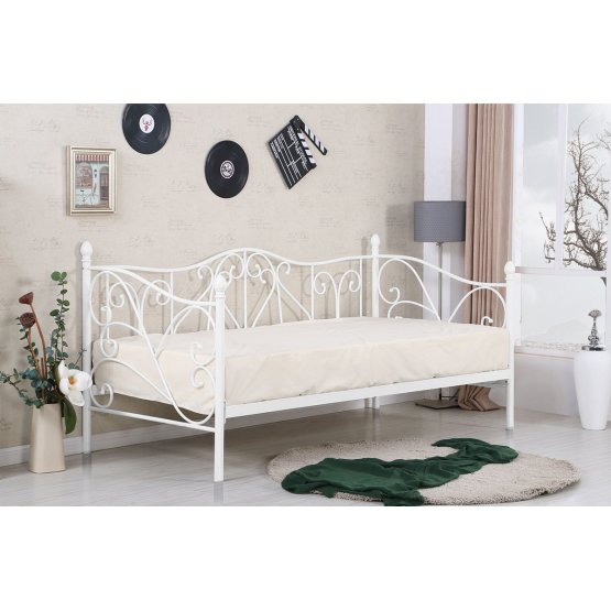 Dětská kovová postel Sumatra 200x90 cm - bílá