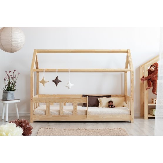 BAZAR Dětská postel domeček 160 x70 cm se zábranou Mila Classic
