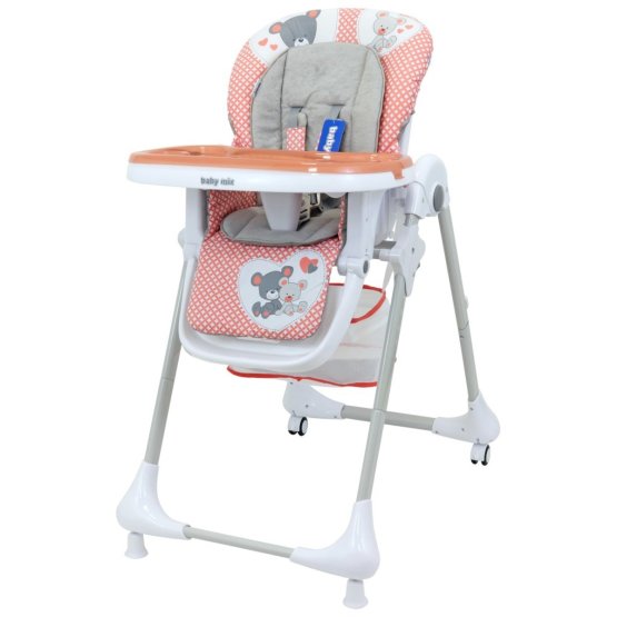 Jídelní židlička Baby Mix Infant pink Růžová