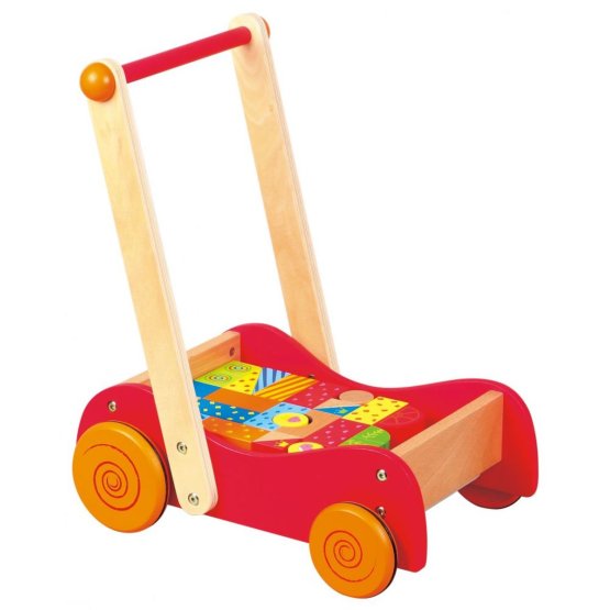 Dětský dřevěný vozík a vkládačka