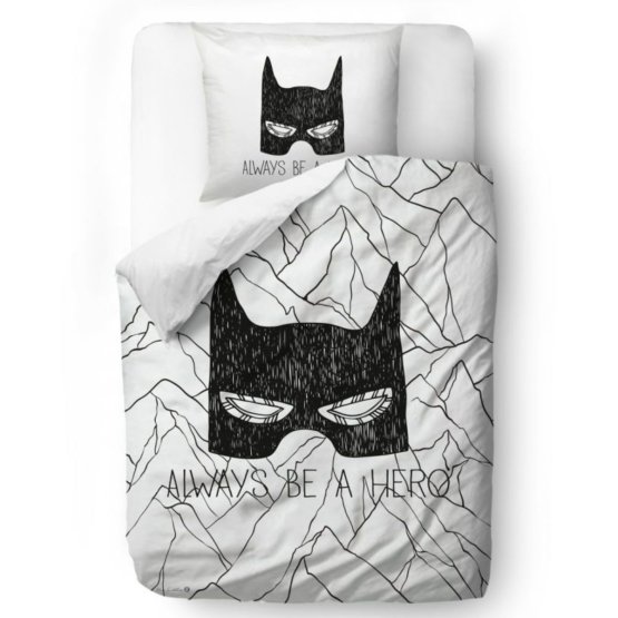 Mr. Little Fox Povlečení Batman - Always be a hero - přikrývka: 135 x 200 cm polštář: 60 x 50 cm
