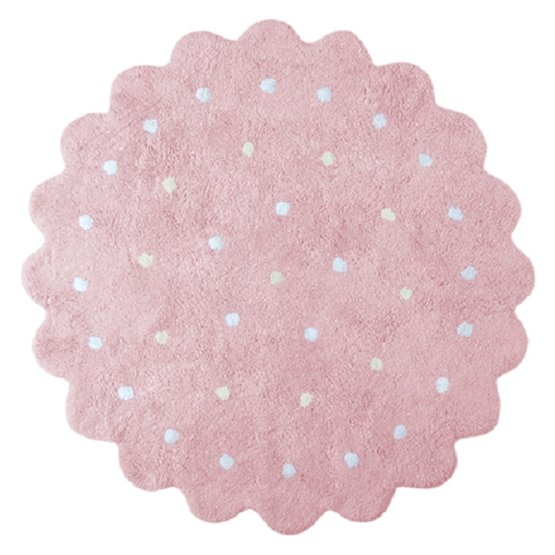Kulatý koberec Little Biscuit - Pink
