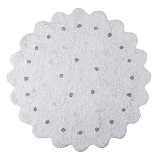 Kulatý koberec Little Biscuit - White