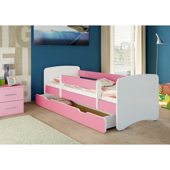 Dětská postel se zábranou Nico - růžová