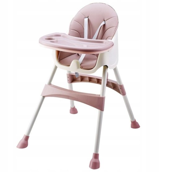 Jídelní židlička Prima 2v1 - růžovobílá