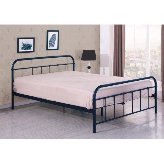 Kovová postel LINDA 120x200 cm - černá