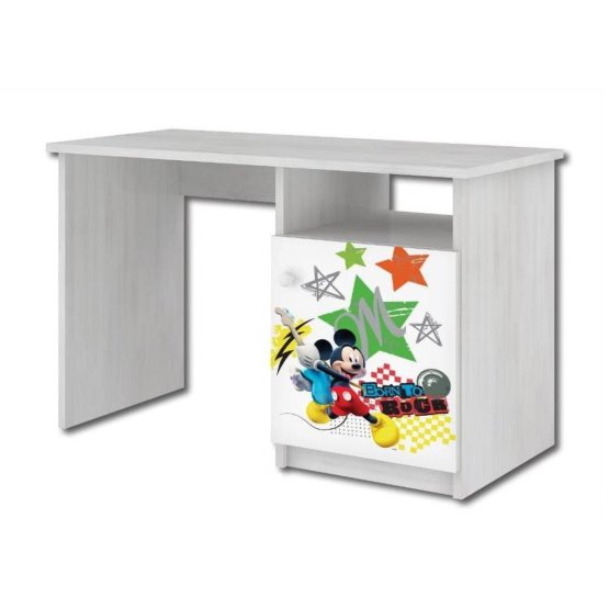 Dětský psací stůl - Mickey Mouse rocková hvězda - dekor norská borovice