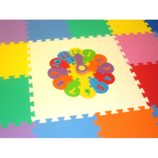 Dětský koberec puzzle hodiny