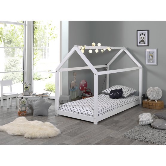 Dětská domečková postel Cabane - bílá