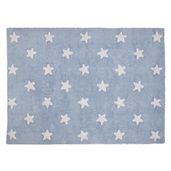 Dětský koberec s hvězdami Stars Blue - White 